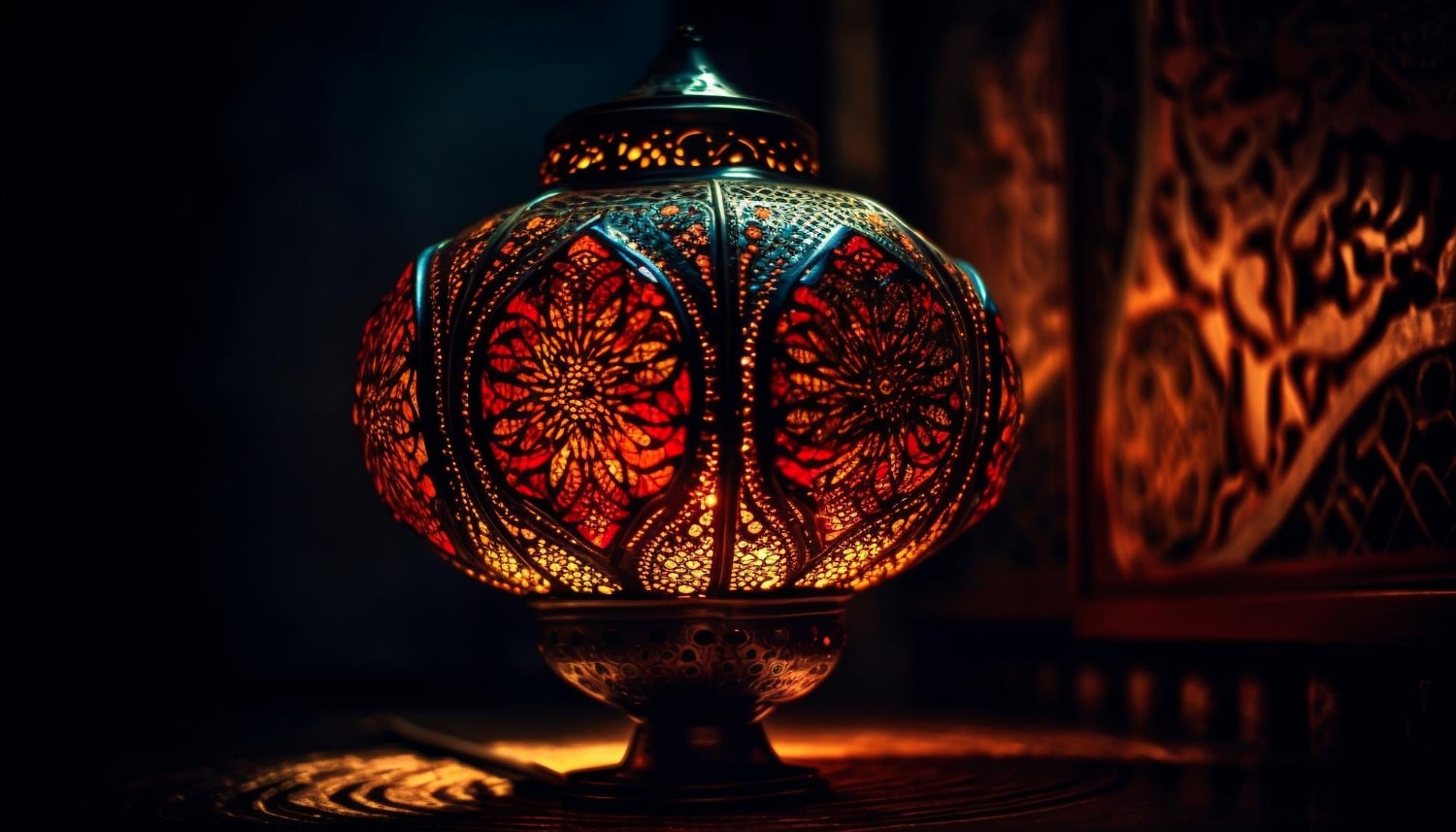 Illuminated Arabic lantern, intricate shadows, top birthday artistic gift in Saudi Arabia.