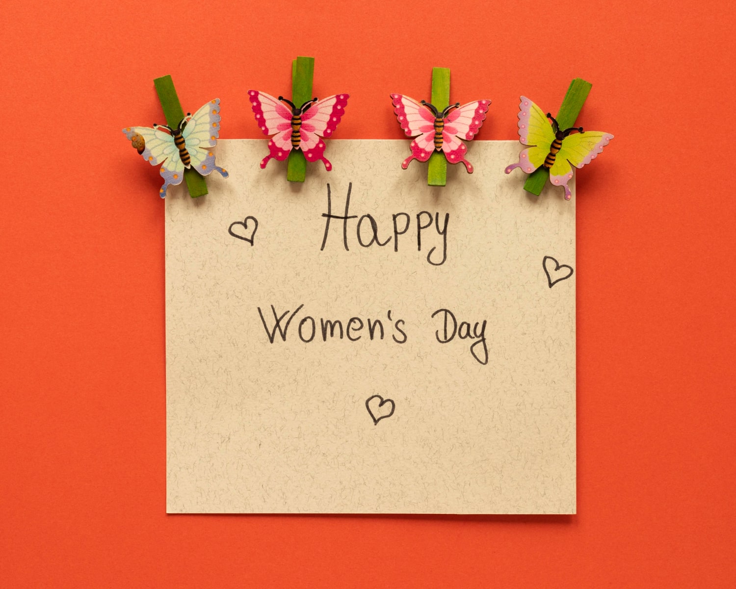 Celebrating Women's Day with a butterfly note